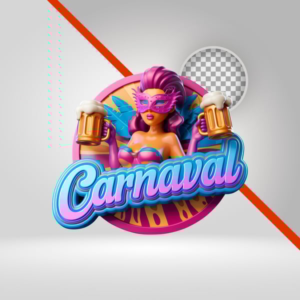 SELO 3D CARNAVAL, TEXTO 3D, LOGOTIPO PARA BLOCO, FOLIA, FLYERS 20