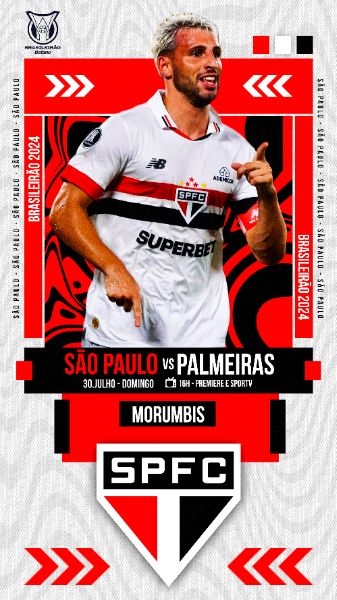 FLYER ESPORTIVO FUTEBOL BRASILEIRÃO 2024 SÃO PAULO