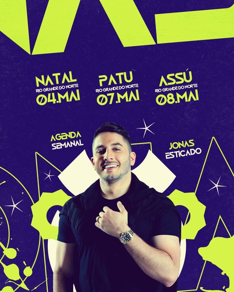 FLYER AGENDA SEMANAL JONAS ESTICADO FEED PSD EDITÁVEL