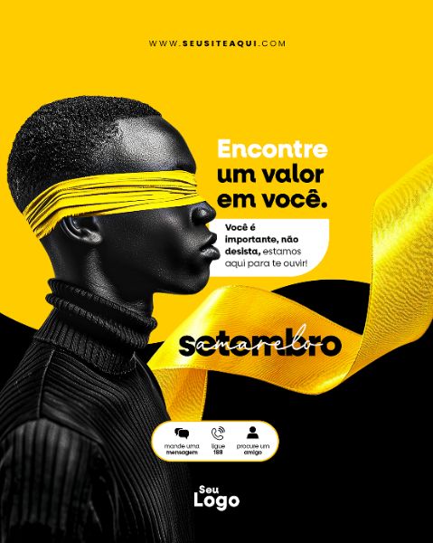 FEED VERTICAL - SETEMBRO AMARELO | SOCIAL MEDIA - PSD EDITÁVEL