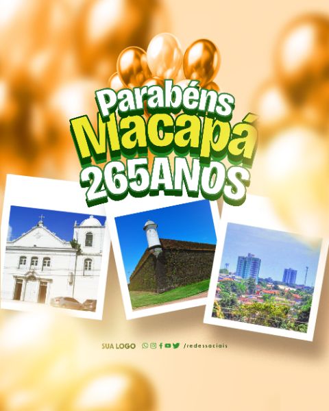 SOCIAL MEDIA - PARABÉNS MACAPÁ 256 ANOS
