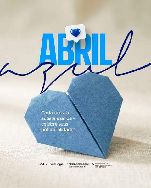 CAMPANHA DE CONSCIENTIZAÇÃO ABRIL AZUL SOCIAL MEDIA PSD EDITÁVEL 3