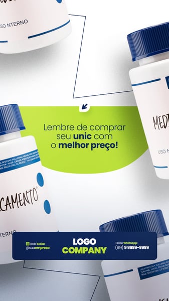 FARMÁCIA REMÉDIOS MEDICAMNETOS SOCIAL MEDIA PSD EDITÁVEL