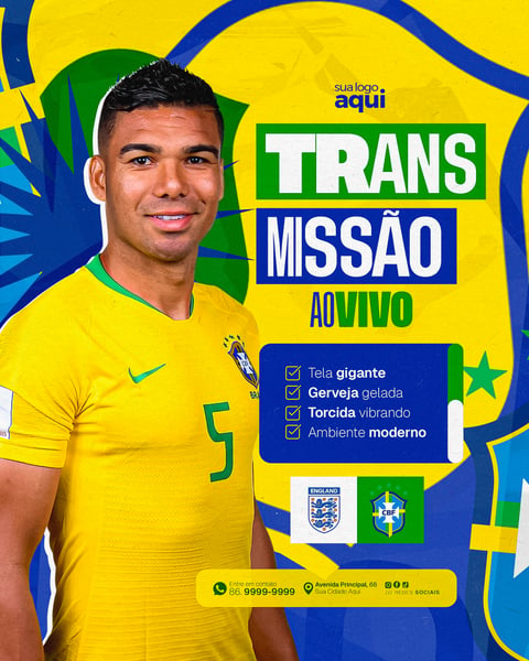 Social Media Transmissão ao vivo Copa do Mundo Brasil