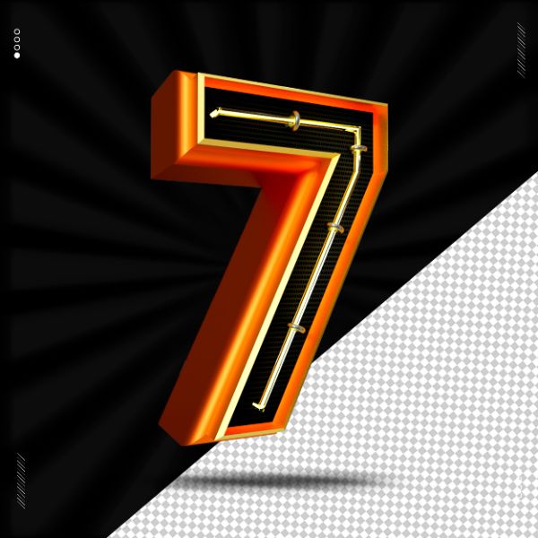 NÚMERO 3D NEON PARA COMPOSIÇÃO