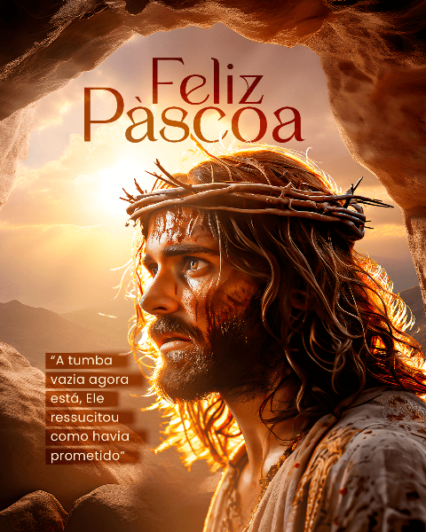PÁSCOA JESUS CRISTO ESTÁ VIVO SOCIAL MEDIA