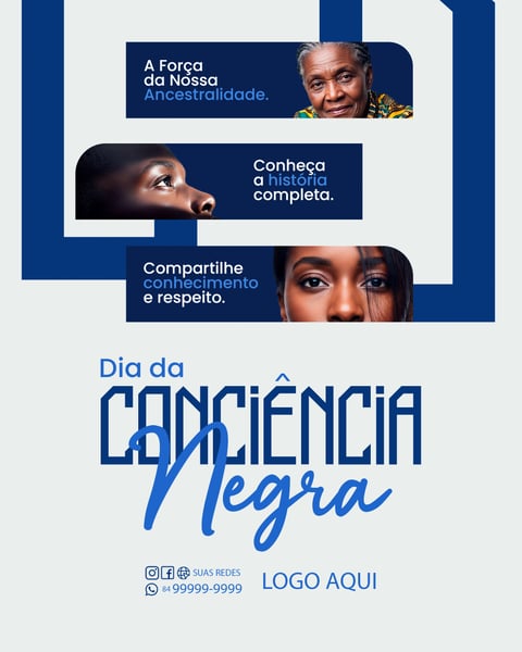 DIA DA CONSCIÊNCIA NEGRA 20 DE NOVEMBRO PSD EDITÁVEL