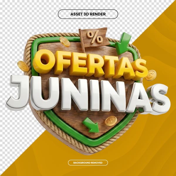 SELO 3D IA OFERTAS JUNINAS SÃO JOÃO VAREJO SOCIAL MEDIA PNG 10 editado