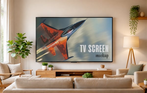 TELEVISÃO SMART PSD EDITÁVEL MOCKUP