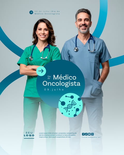 DIA DO MÉDICO ONCOLOGISTA 09 DE JULHO SOCIAL MEDIA POST
