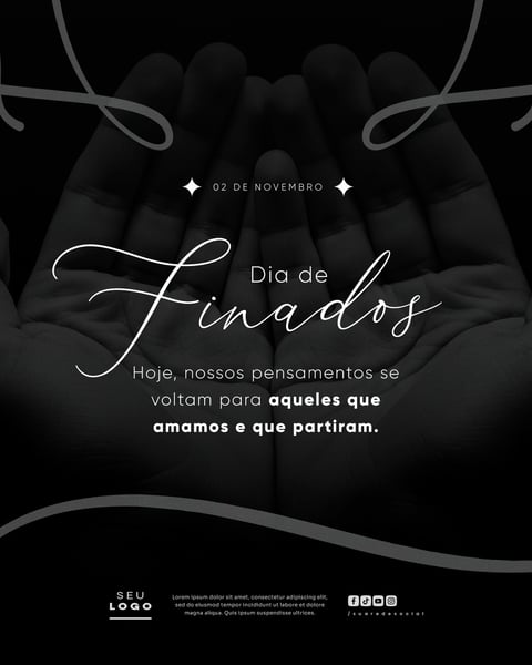 DIA DE FINADOS 02 DE NOVEMBRO SOCIAL MEDIA PSD EDITÁVEL 3