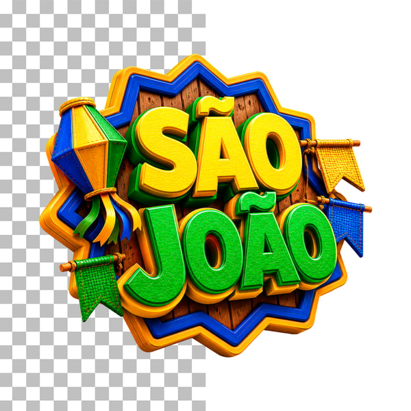SELO 3D SÃO JOÃO PSD EDITÁVEL
