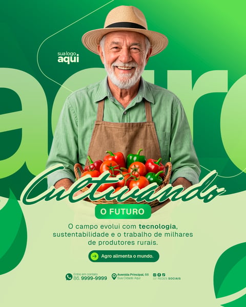 Social Media Agronegócio PSD Editável