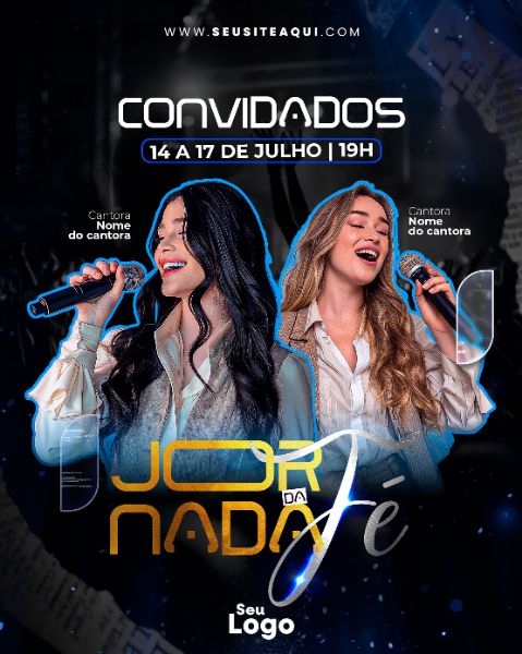 FEED VERTICAL - FLYER JORNADA DA FÉ - IGREJA, CHURCH, GOSPEL | PSD EDITÁVEL