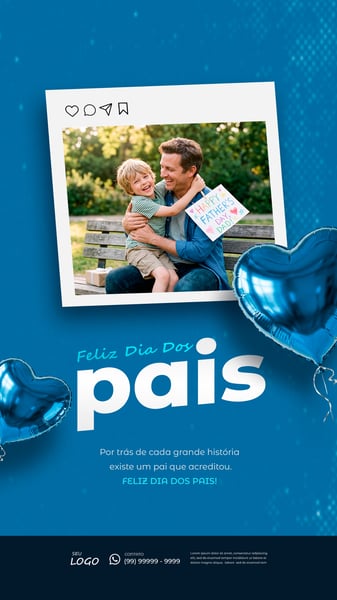 POSTER DE DIA DOS PAIS PARA STORIES PSD TEMPLATE