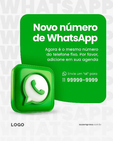 SOCIAL MEDIA ATENÇÃO PARA NOSSO WHATSAPP MUDOU
