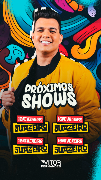 AGENDA DE SHOWS VICTOR FERNANDES STORIES PSD EDITÁVEL