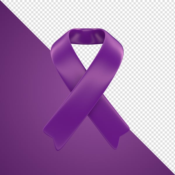ELEMENTO 3D FEVEREIRO ROXO LAÇO PNG