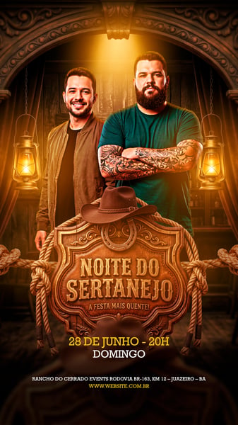 FLYER DE SHOW NOITE DO SERTANEJO STORY 219