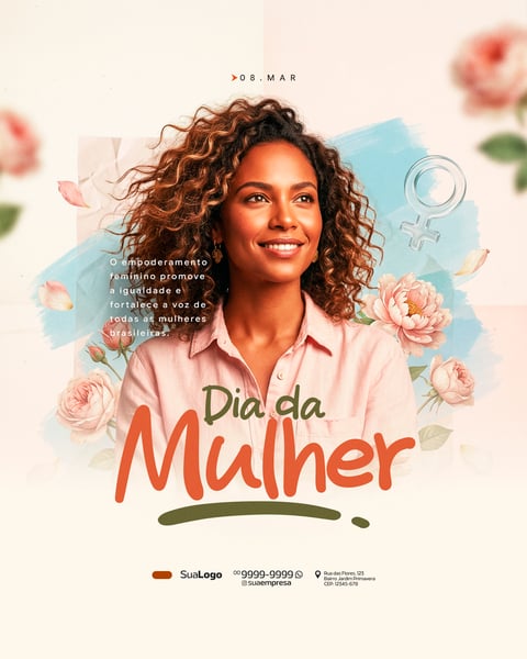 DIA INTERNACIONAL DA MULHER 08 DE MARÇO SOCIAL MEDIA PSD EDITÁVEL 7
