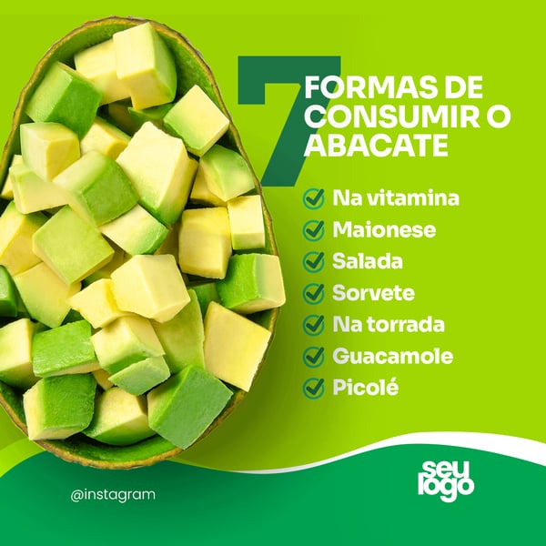 POST FEED FRUTA 7 MANEIRAS DE CONSUMIR ABACATE SOCIAL MEDIA
