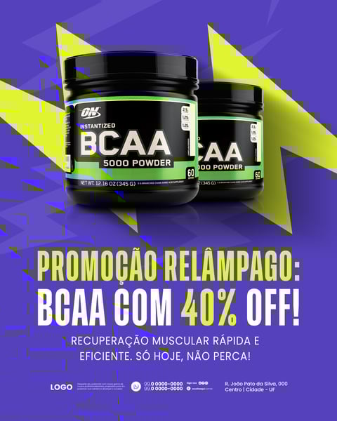 LOJA DE SUPLEMENTOS  PROMOÇÃO BCAA