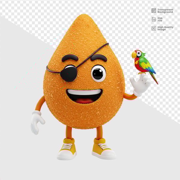 MASCOTE 3D COXINHA 9
