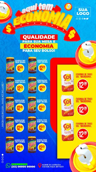 Encarte de Supermercado Social Media PSD Editável