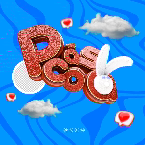 SELO 3D PÁSCOA PARA REDES SOCIAIS