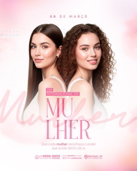 Social Media Dia Internacional da Mulher PSD Editável