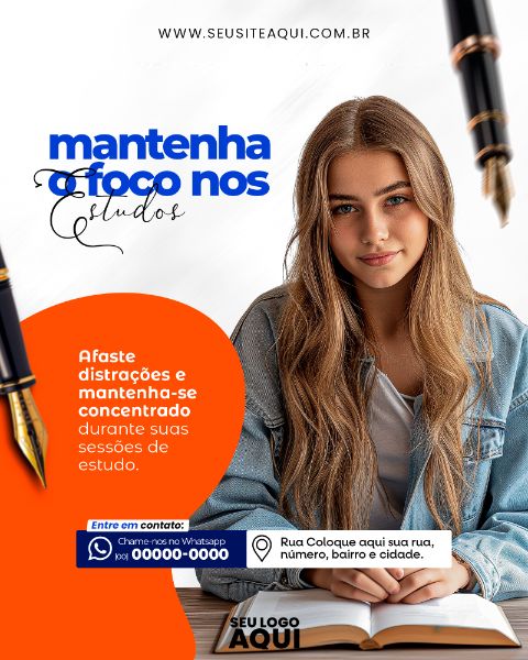 Feed |  Volta Às Aulas | Faculdade | Escola | Psd Editável