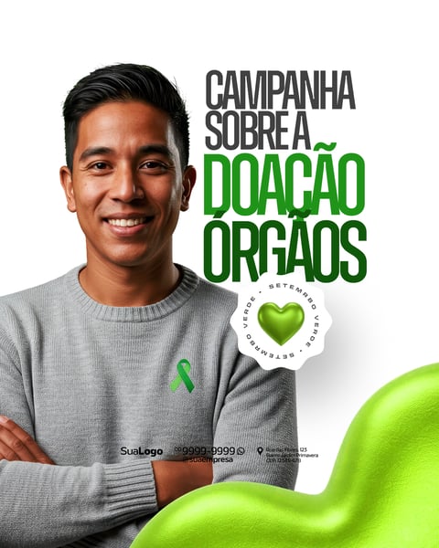 CAMPANHA SOBRE A DOAÇÃO DE ÓRGÃO SOCIAL MEDIA PSD EDITÁVEL 5