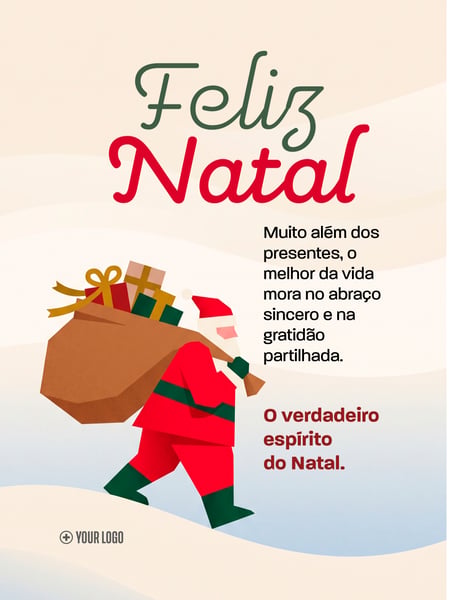 FELIZ NATAL PAPAI NOEL CARTÃO SOCIAL MEDIA FLYER PSD EDITÁVEL