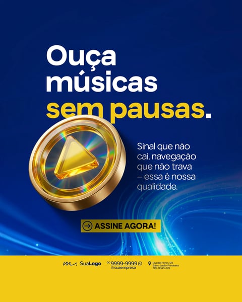 PROVEDOR DE INTERNET FIBRA DE QUALIDADE CONEXÃO ULTRA RÁPIDA SOCIAL MEDIA PSD EDITÁVEL 4