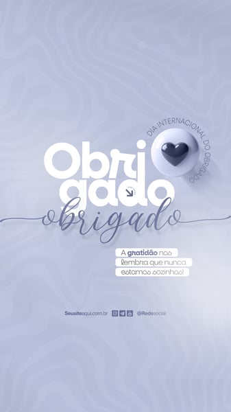 DIA INTERNACIONAL DO OBRIGADO 11 DE JANEIRO DIA DO OBRIGADO SOCIAL MEDIA PSD EDITÁVEL