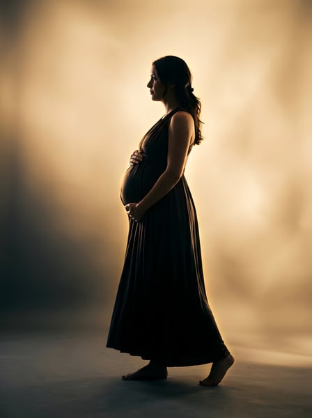 MULHER GRÁVIDA SEGURANDO O BARRIGA 15