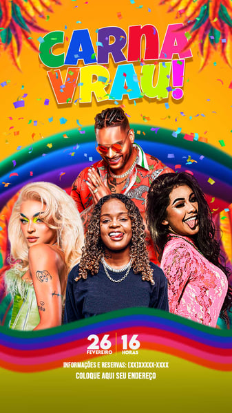 FLYER EVENTO CARNAVAL FOLIA STORIES