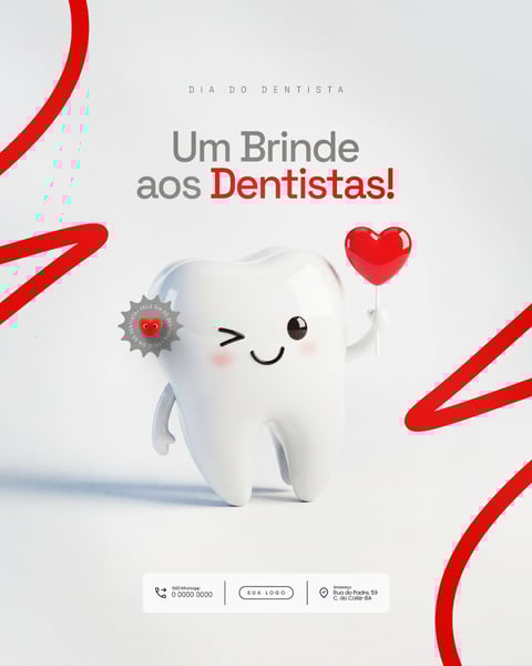 DIA MUNDIAL DO DENTISTA 3 DE OUTUBRO SOCIAL MEDIA PSD EDITÁVEL 6