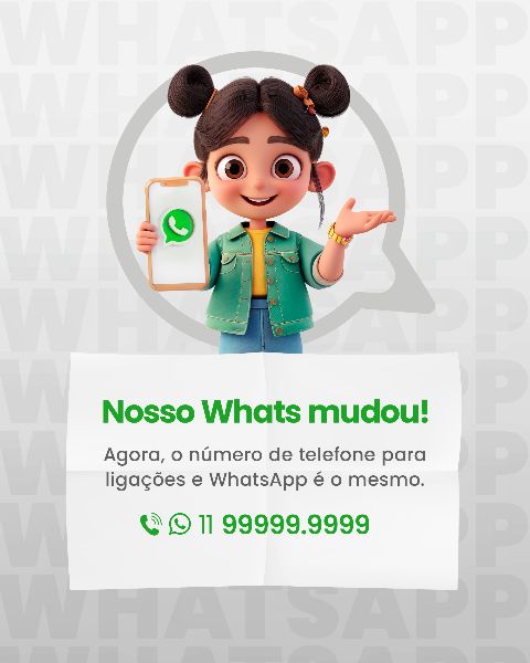 SOCIAL MEDIA ATENÇÃO PARA NOSSO WHATSAPP MUDOU