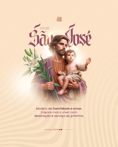 SOCIAL MEDIA - DIA DE SÃO JOSÉ - HUMILDADE E AMOR