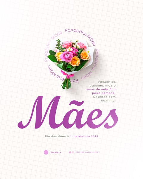 DIA DAS MÃES PARABÉNS PELO SEU DIA MÃE SOCIAL MEDIA FEED