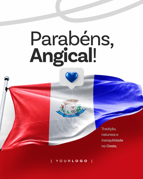 PARABÉNS ANGICAL CIDADE SOCIAL MEDIA PSD EDITÁVEL
