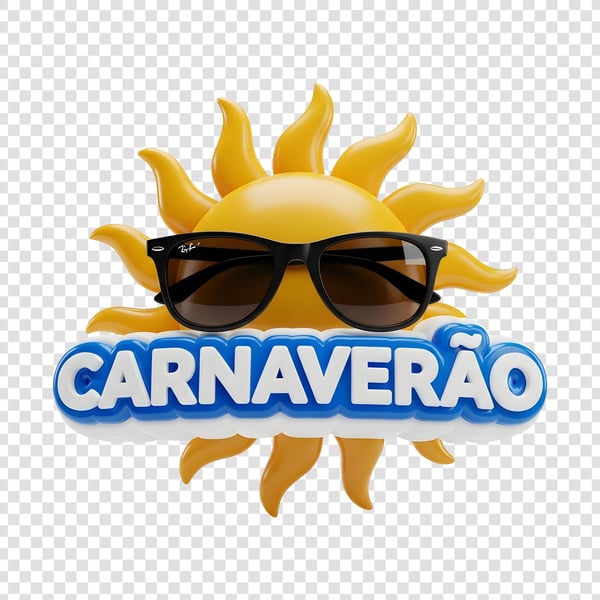 SELO 3D CARNAVAL COM SOL 3D E RAYBAN CARNAVERÃO 03