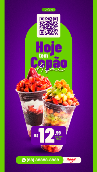 STORY HOJE TEM COPÃO DE AÇAÍ SOCIAL MEDIA
