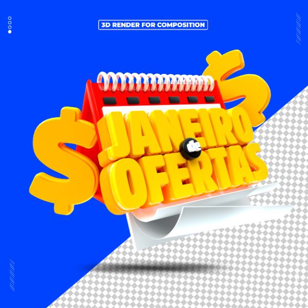 SELO 3D JANEIRO DE OFERTAS