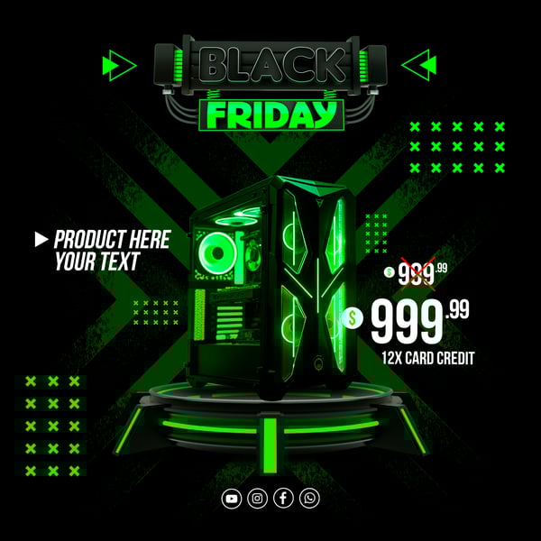 BLACK FRIDAY REDES SOCIAIS PSD EDITÁVEL