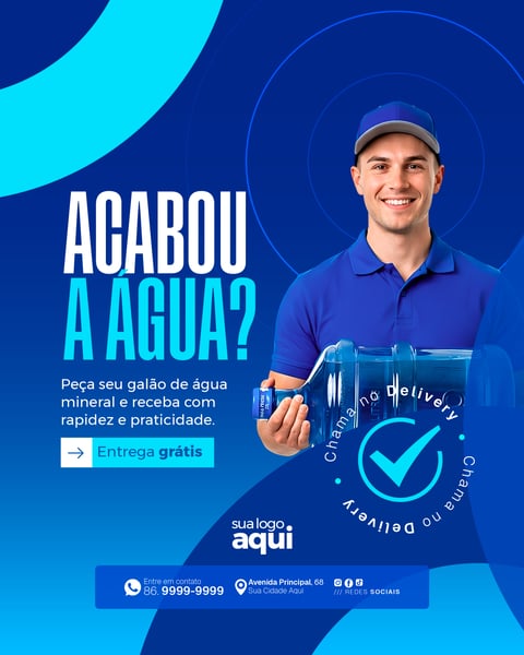 Social Media Distribuidora de Água Delivery