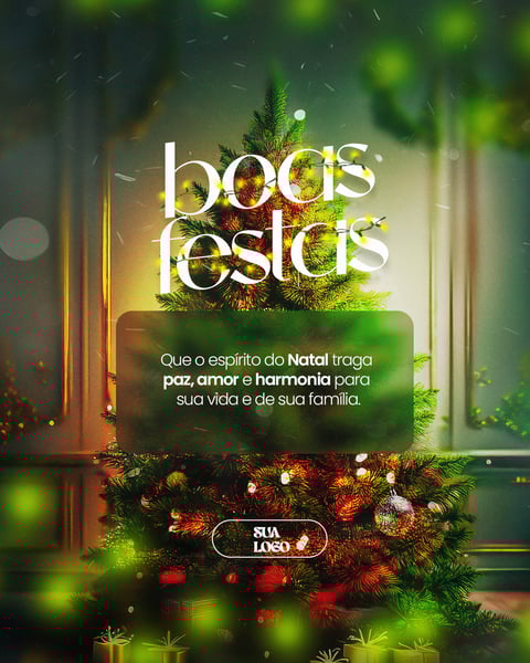 FELIZ NATAL 25 DE DEZEMBRO AVISO INFORME HORÁRIO COMUNICADO SOCIAL MEDIA PSD EDITÁVEL