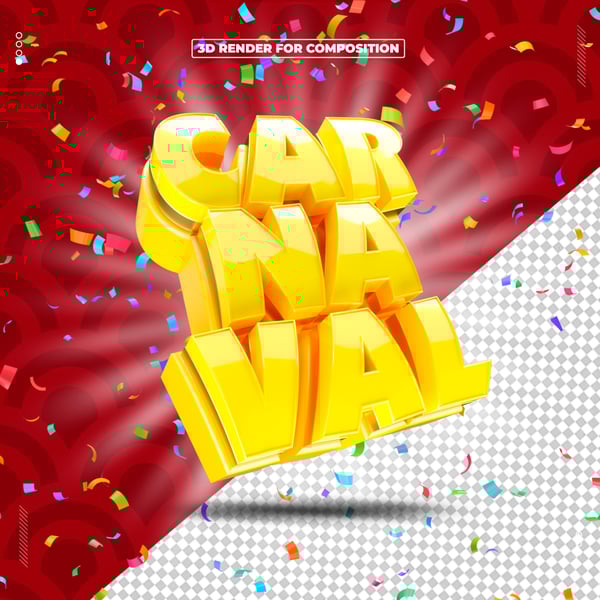 SELO 3D CARNAVAL PARA REDES SOCIAIS