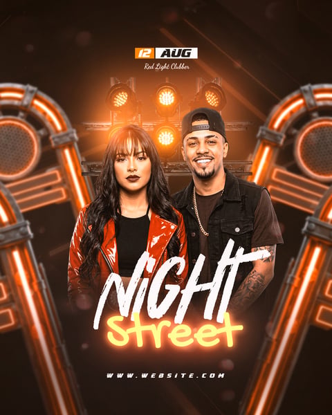 FLYER TEMPLATE NIGHT STREET PSD EDITÁVEL